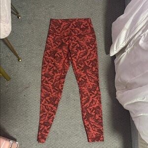 lululemon athletica Red Patterned Leggings